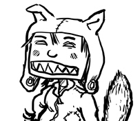wolf girl mascot